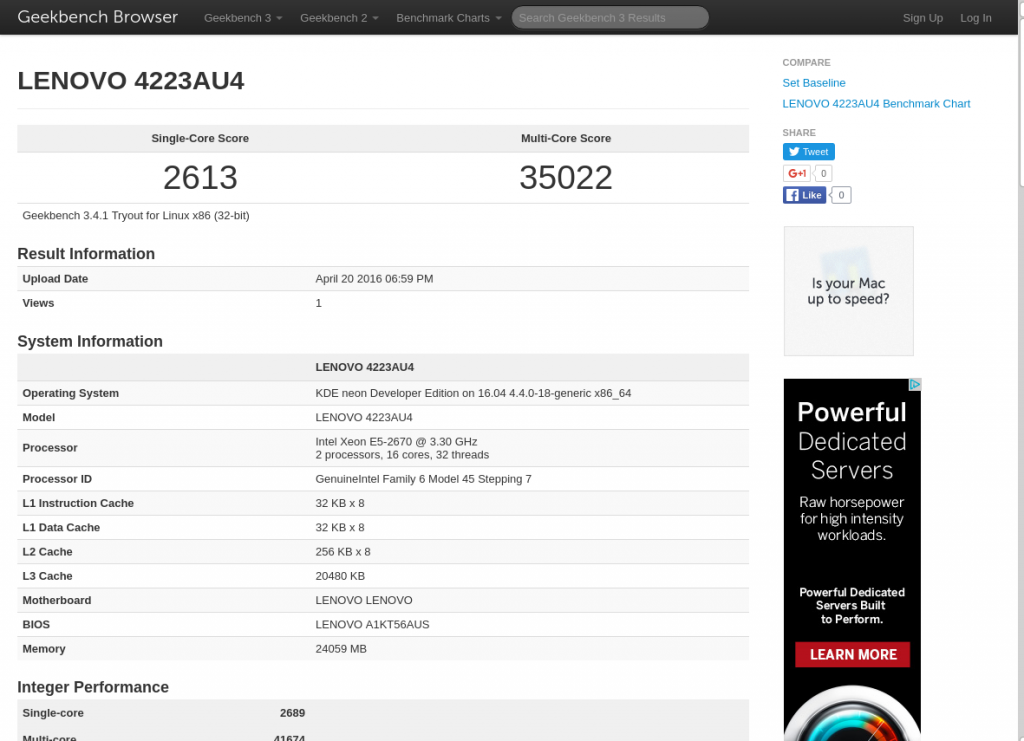 LENOVO 4223AU4   Geekbench Browser